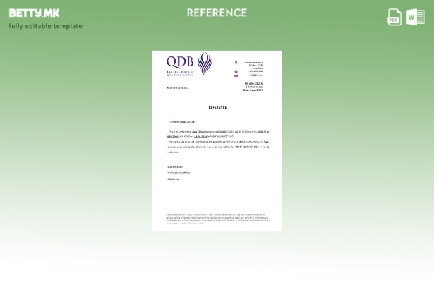 Модерен стил Референтен шаблон за затворање на банка за развој на Катар